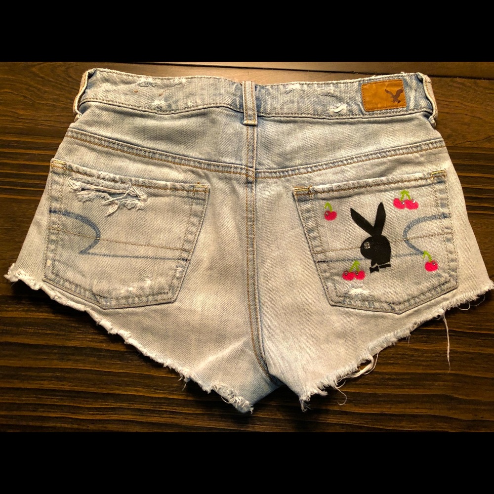 Custom Playboy Bunny Cherry Shorts